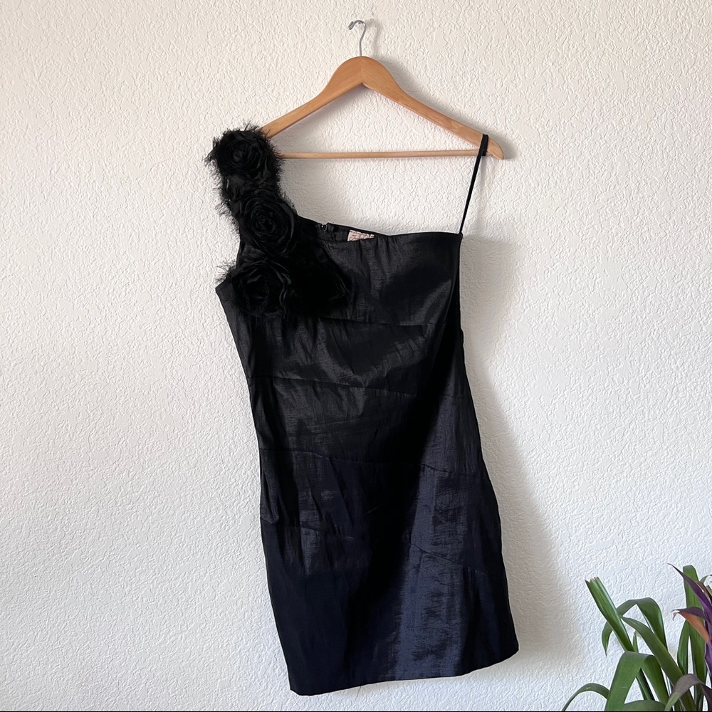 Janette Plus Black Bodycon Floral Sleeve Cocktail Dress Size Large